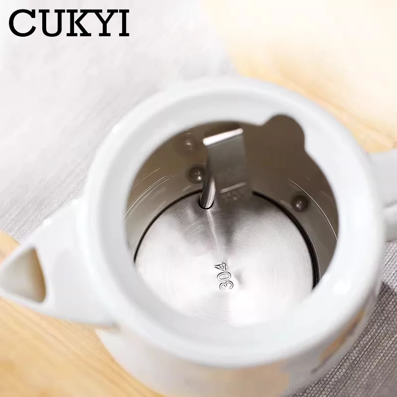 1L Electric Kettle Ceramic Tea Boiler Automatic Power off Detachable base Anti-dry protection kicthen tools Household health pot