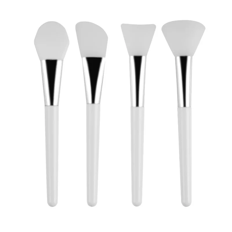 Brosse professionnelle en silicone pour masque facial, outil de beauté, cosmétique, soin de la peau, fond de teint, crème, boue, blanc, bricolage, 1 pièce