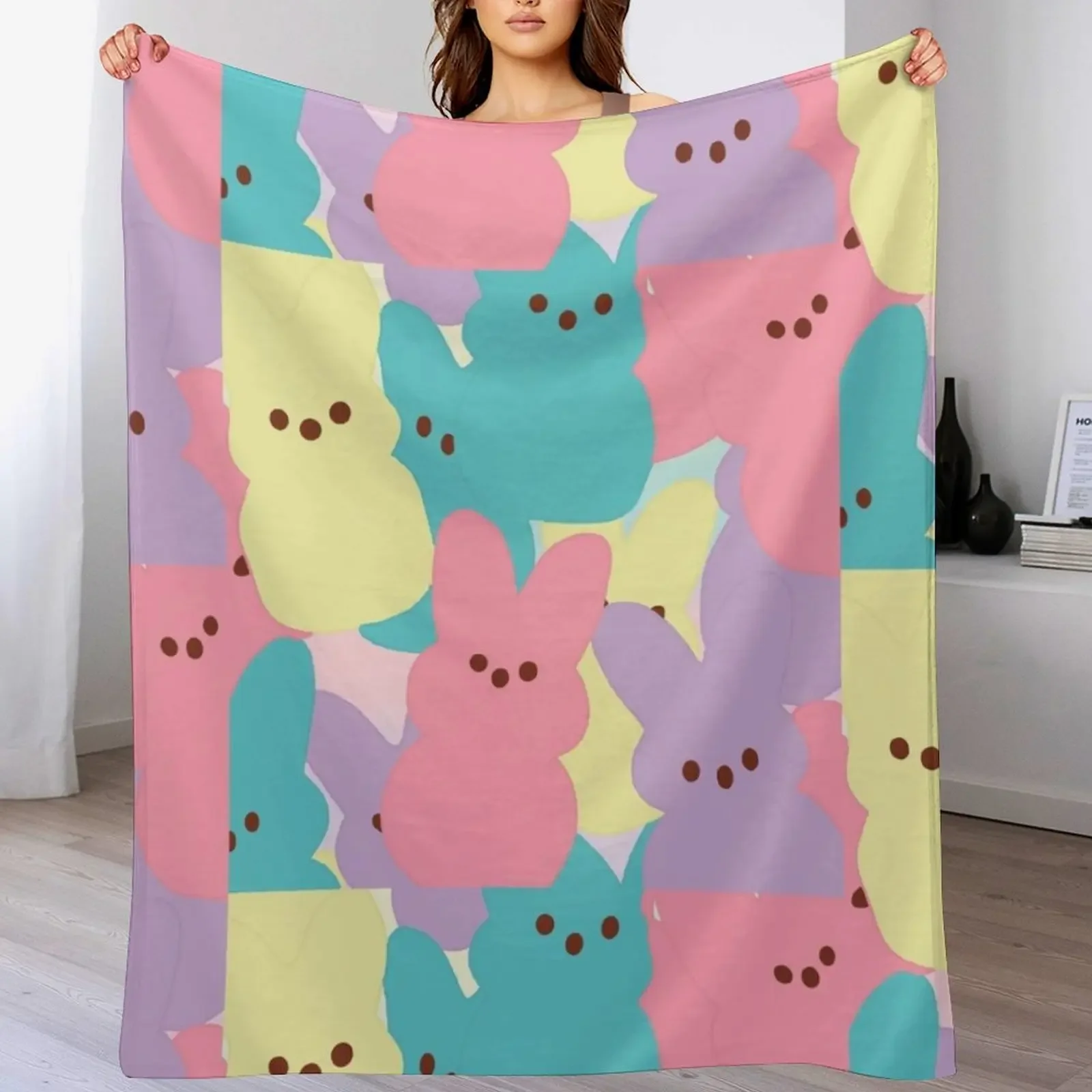 

Peeps Throw Blanket Air Conditioner Soft Blanket for Office Home