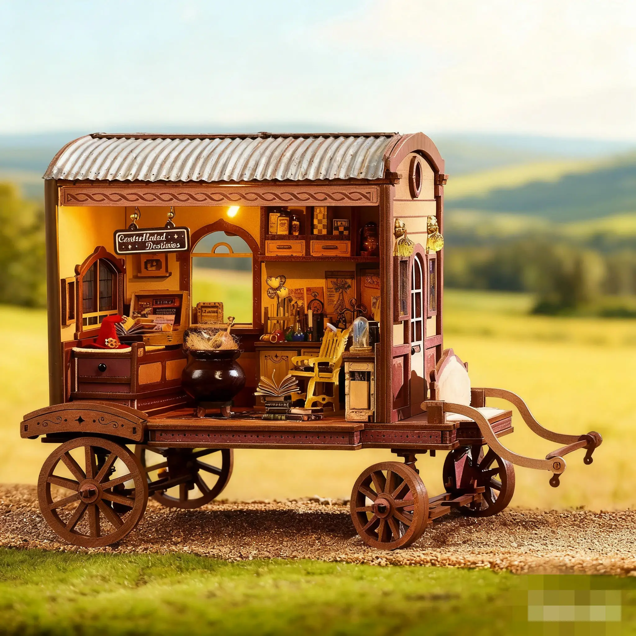 

Кукольный домик Magic Merchant Carriage - 3D головоломка своими руками, креативный подарок ручной работы на день рождения, День святого Валентина