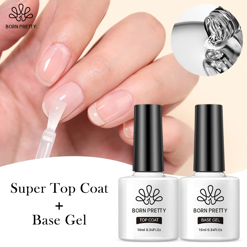 Sinh Ra Khá 10Ml Căn Cứ Gel Top Coat Gel UV Móng Tay Móng Tay Nghệ Thuật Làm Móng Ngâm Tắt 60 Màu Lai dầu Bóng Bền Gel Móng Tay