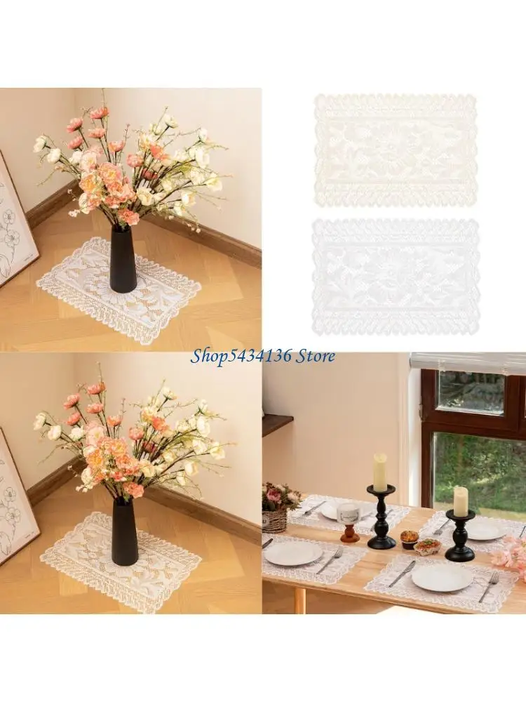 

H7ED 2PEECES Декоративные кружевные столы Вышивка для столешницы и консолей стол дома украшение
