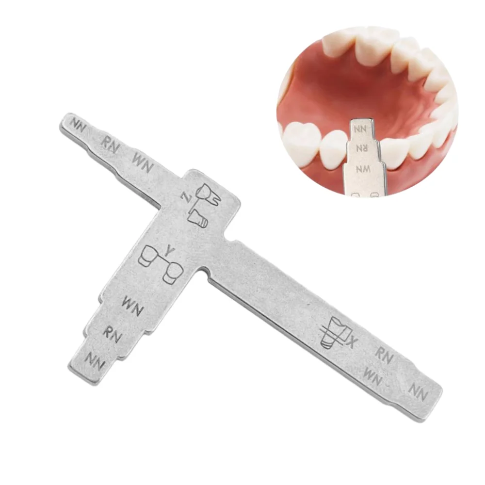 

1 шт., измерительная линейка для зубных имплантатов, Т-образная форма из нержавеющей стали, инструмент для позиционирования межзубного расстояния, хирургический штангенциркуль для стоматологов