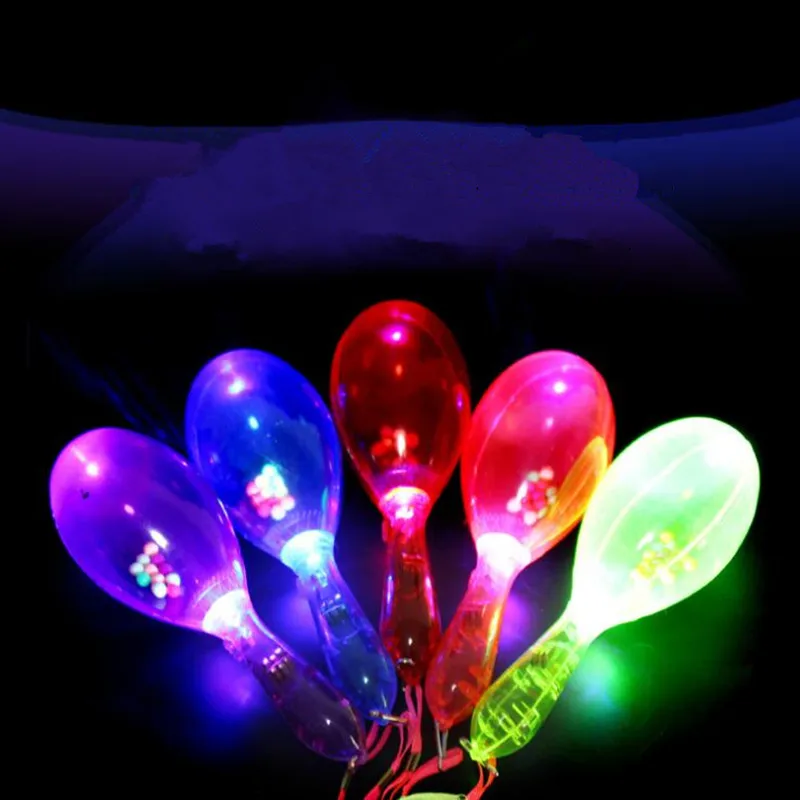 LED Flashing Maracas Musical Children Shaker Percussion Toys Glow Party    Birthday Gift  Wedding Festival