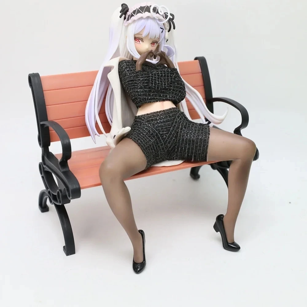 17cm contador atual chá festa tokisaki mio linda menina anime figuras de ação artesanais caso desktop decoração ornamento presente