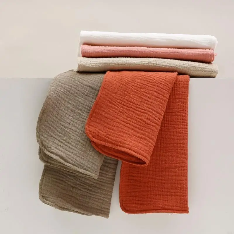 

Q22D 5Pcs Cotton Bib Multi Layers Bandana Burp Cloth for Baby Teething High Absorbent