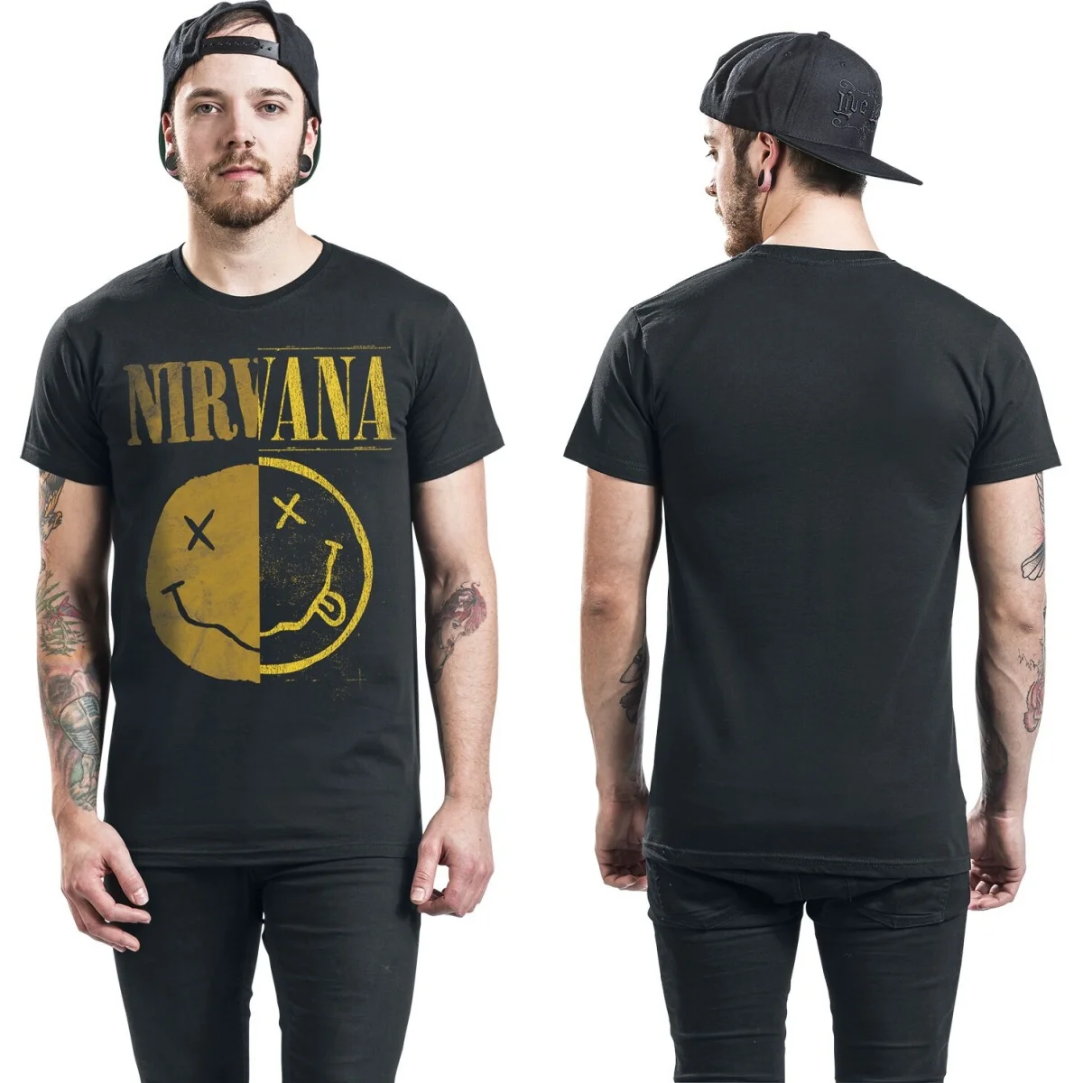 Neues Nirvana-Grafik-Baumwoll-T-Shirt, Unisex, Sommer, kurzärmelig, modisches Marken-T-Shirt, luxuriöses, lässiges Vintage-T-Shirt – Detail 4