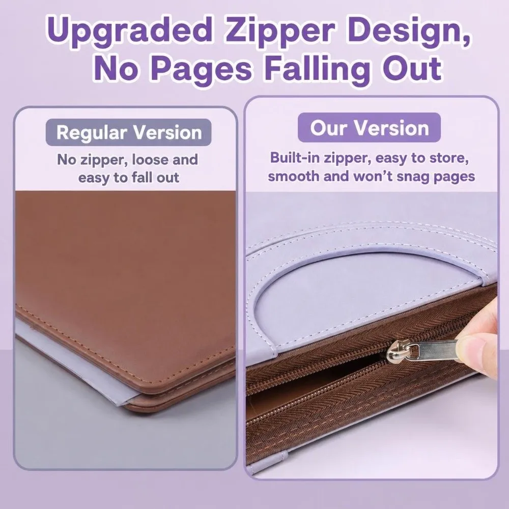 Portable Dustproof Document Storage Bag 12 Inner Pages Transparent Sleeves Certificate Storage Binder a4 Storage Pouch Office