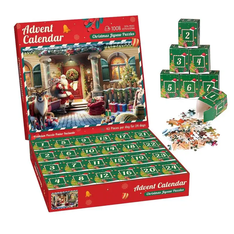 Advent Calendar Kids Christmas Puzzle 1008Pcs Advent Calendar Puzzle Christmas Countdown Kids Advent Calendar For Kids Boys