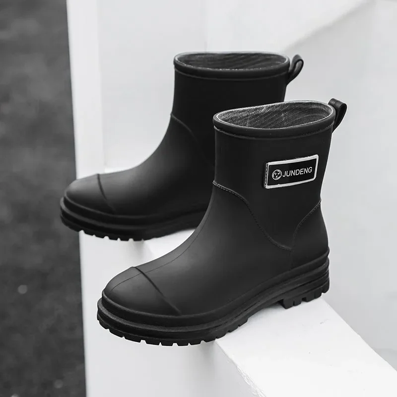 Bottes de Pluie à la Mode pour Femmes, Semelles Optiques Polyvalentes, Version Coréenne, Non-ALD Résistantes à l'Usure, Décontractées, Chaussures d'Extérieur en Caoutchouc pour Adultes