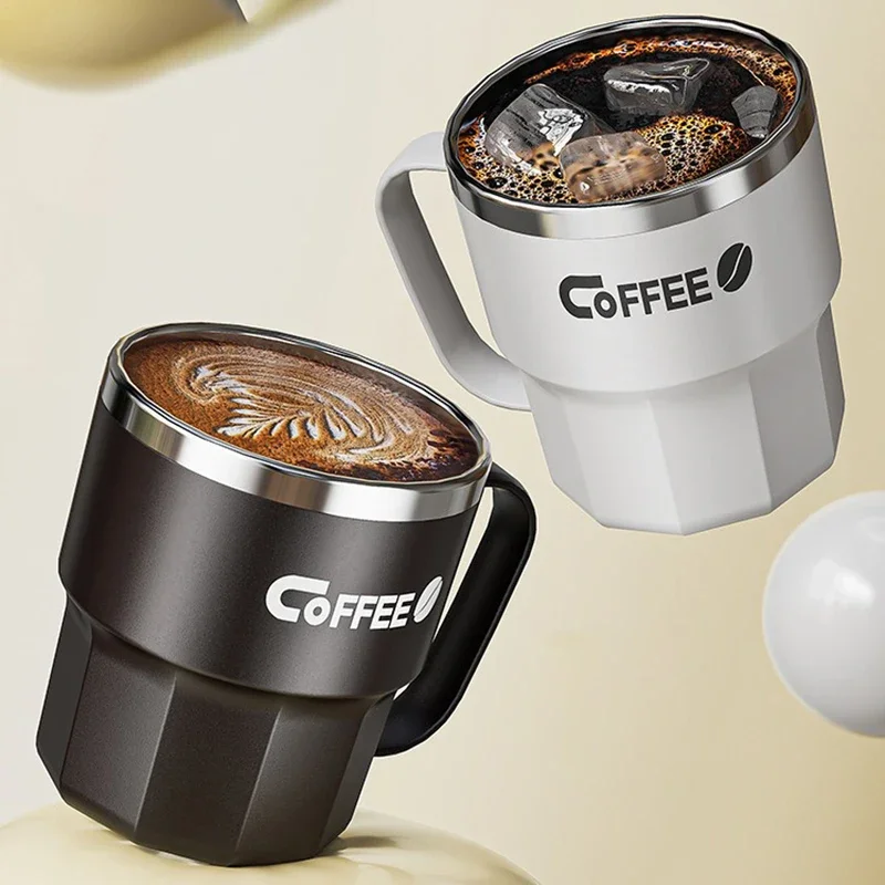 400ml Coffee Mug with Lid 304 Stainless Steel Cold and hot drinks Cup Dual-walled Insulated Vacuum Water Cup Portable Travel Cup