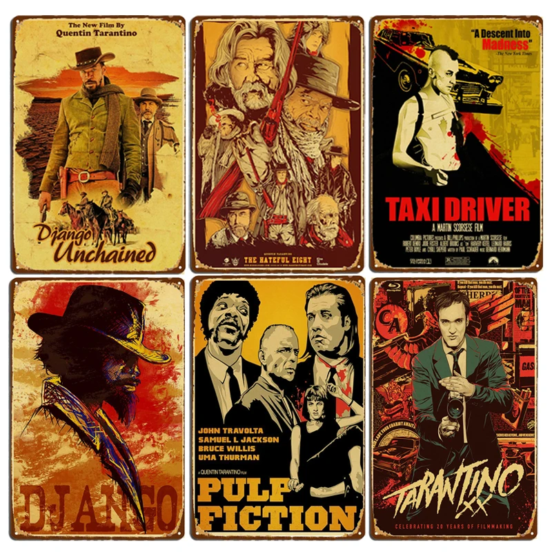 quentin-tarantino-filme-anime-poster-do-vintage-metal-estanho-sinal-classico-placas-de-decoracao-da-parede-placa-rasa-casa-garagem-sinais-decorativos