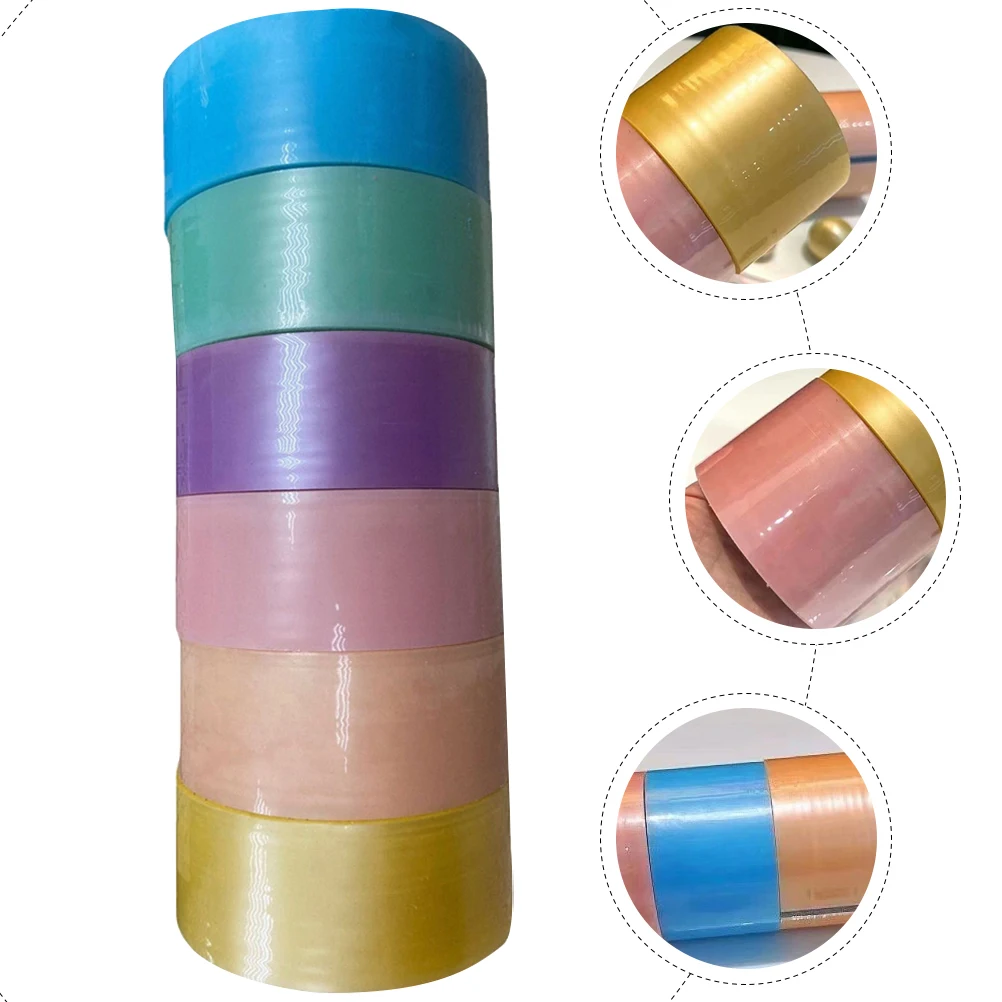 Fita bola fitas pegajosas colorido descompressão adesivo rolando diy brinquedos engraçados bolas de cor fazendo washi colorido mascaramento brinquedo cola