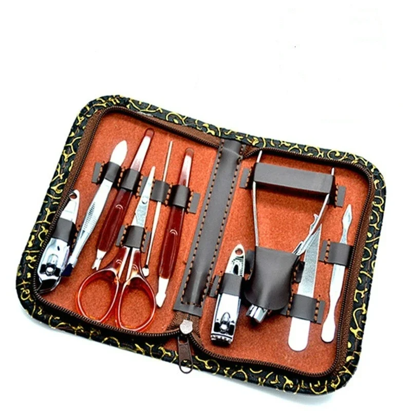 10 Stks/set Nagelknipper Trimmer Kit Professionele Utility Rvs Manicure Care Tools Set