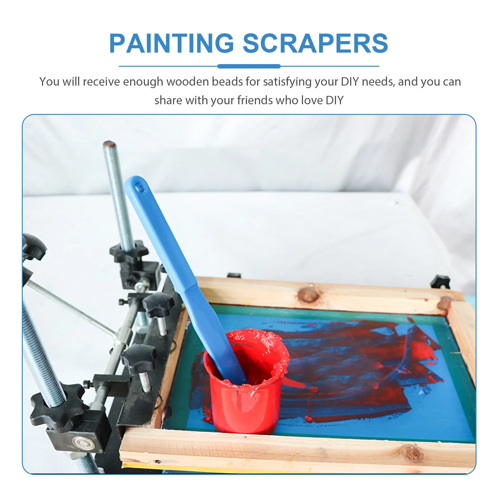 

5Pcs Plastic Oil Painting Spatulas Long Lasting No Rust Color Coding Prevent Confusion Mixing Scrapers Paint Tools