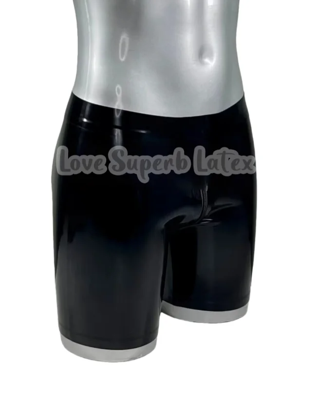 صنم سليم صالح اللاتكس الطبيعي الرجال المنشعب سستة الملاكم مثير الأسود المطاط الذكور السراويل الملاكم الملابس الداخلية الساخن بيع الملابس الداخلية هالوين