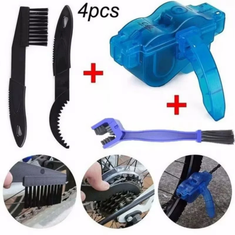 Dropshipping Portable Bicycle Chain Cleaner Bike Brushes Scrubber Wash Tool Mountain Cycling Cleaning Kit Outdoor Accessory