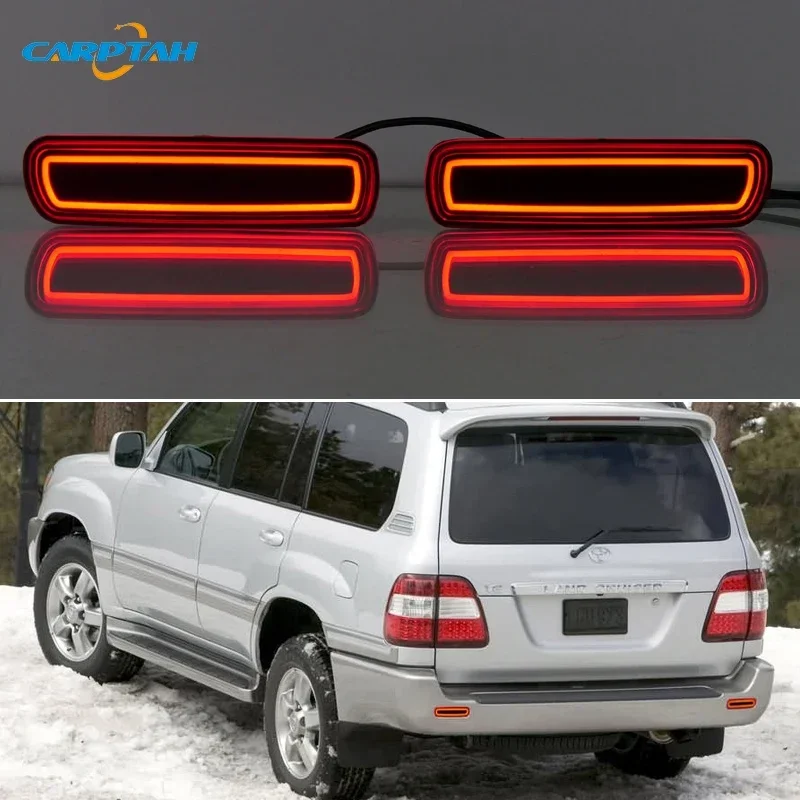 

Car LED 12V Rear Bumper Lamps For Toyota Land Cruiser LC100 1998 - 2007 Brake Light Turn Signal Backup Reflector Lamp Taillights