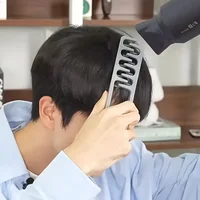 Nuevo peine voluminizador de pelo de dientes anchos, peine de estilo texturizado, peines para el cabello con flequillo para cubrir costuras de estilo coreano para hombres