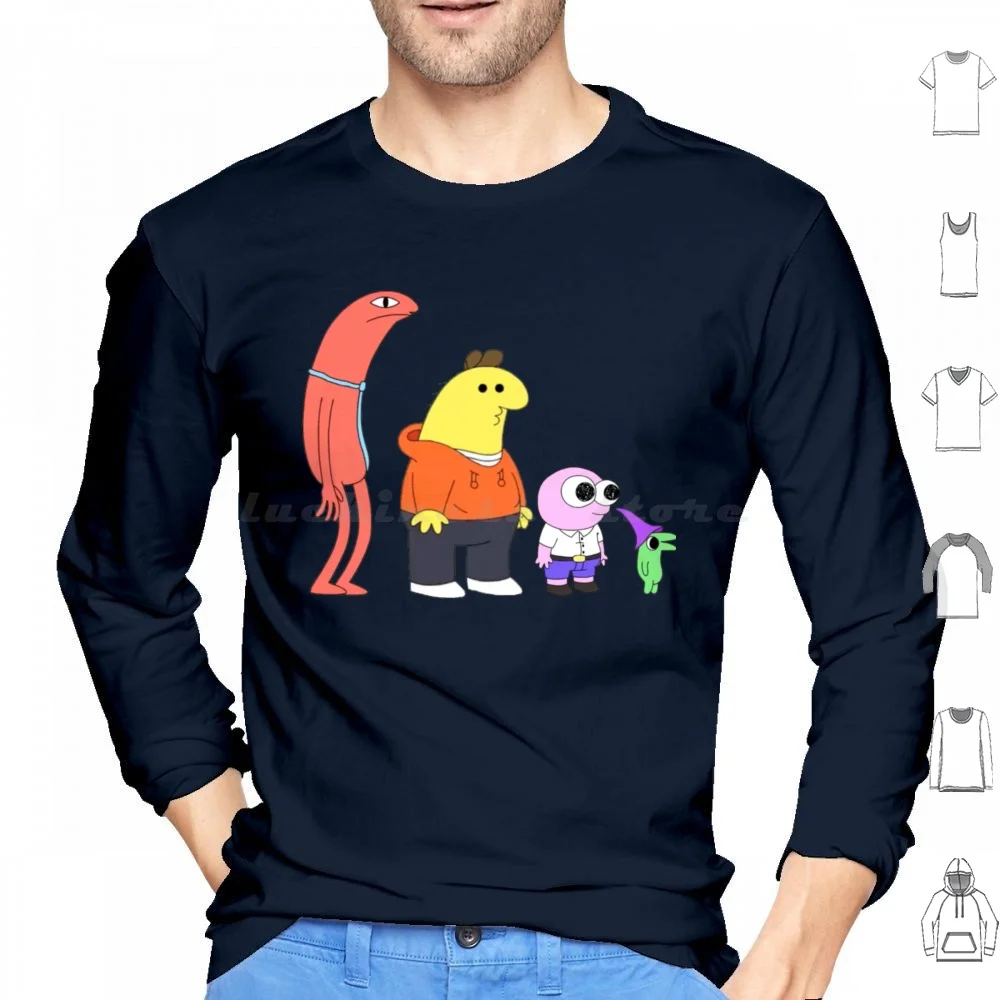 Best Selling-Smiling Friends All Smiling Friends Design Hoodie cotton Long Sleeve Pibby Pim Pebbles Psychicpebbles Smiling