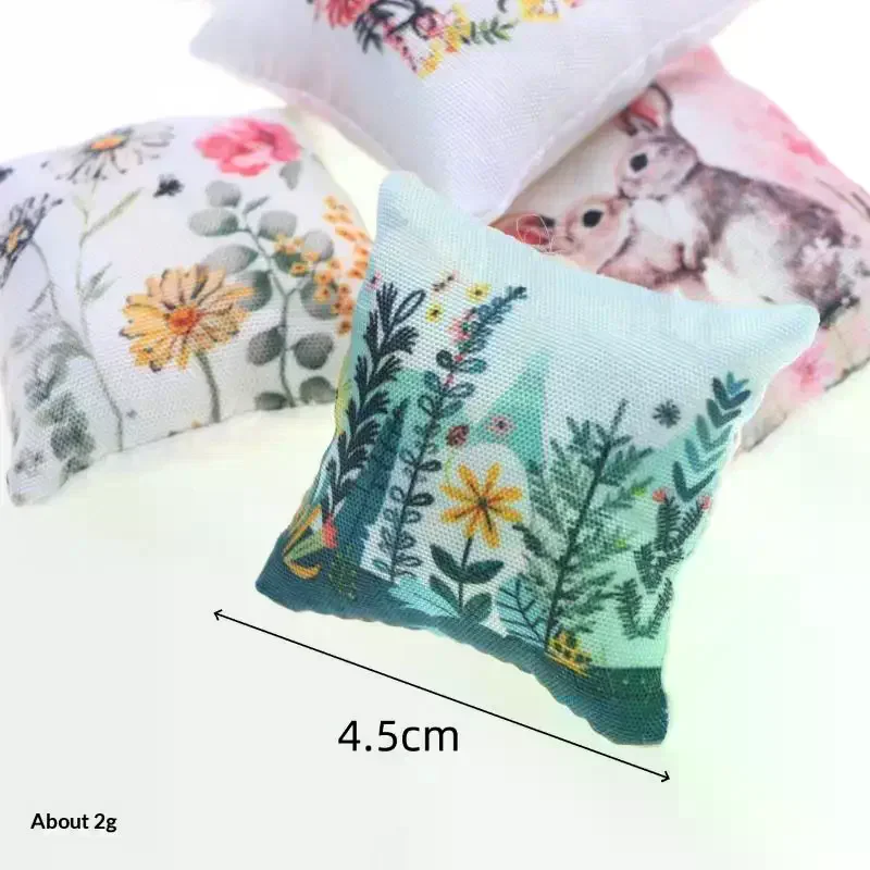 2 pçs casa de bonecas quarto sofá cena bjd sala estar micro modelo decorativo artesanato em miniatura travesseiro páscoa para casa presente festival