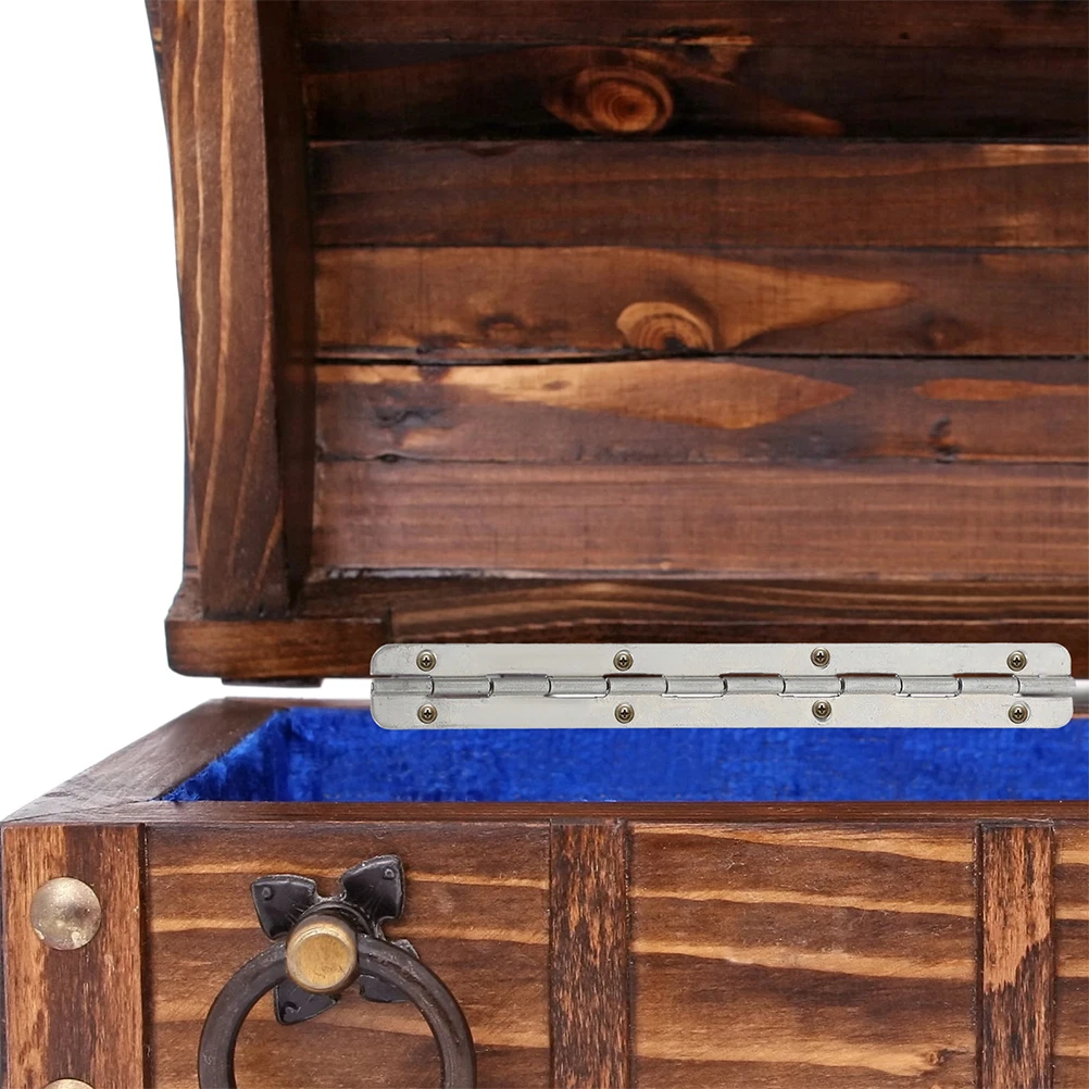 

4pcs Piano Heavy Duty Stainless Steel Continuous Cabinet Door For Jewelry Box Wooden Box Locks Long Butt Mini