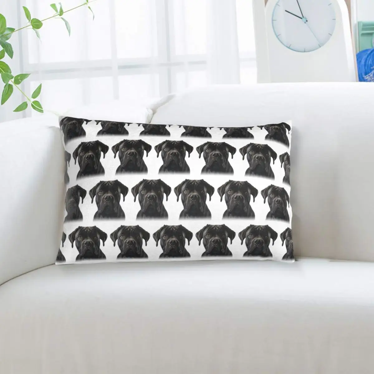 

Black Cane Corso Italian Mastiff Rectangle Pillowcase Cushion Cover Decorative Bedroom Bed Home Comfort Throw Pillow