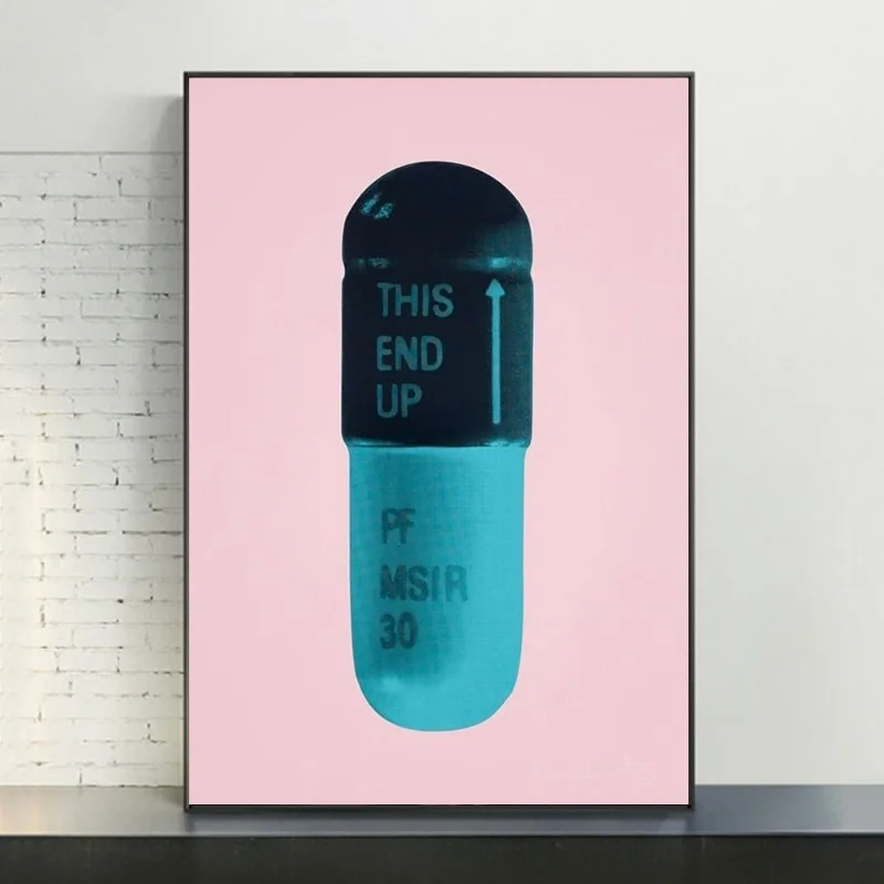Colorful Capsule Wall Art Poster Classic Cure Canvas Painting Print for Office Living Room Bedroom Home Decoration Pictures
