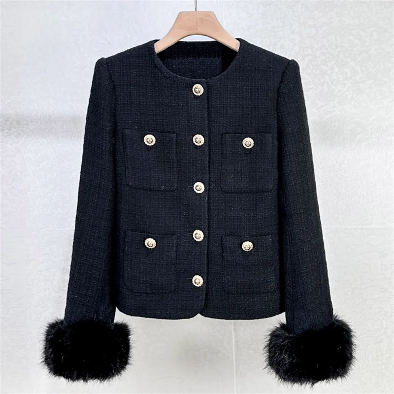 

Women's jackets New autumn 2025 multi pocket decorative long sleeved top Metal button decoration Women's coat Casual outerwears