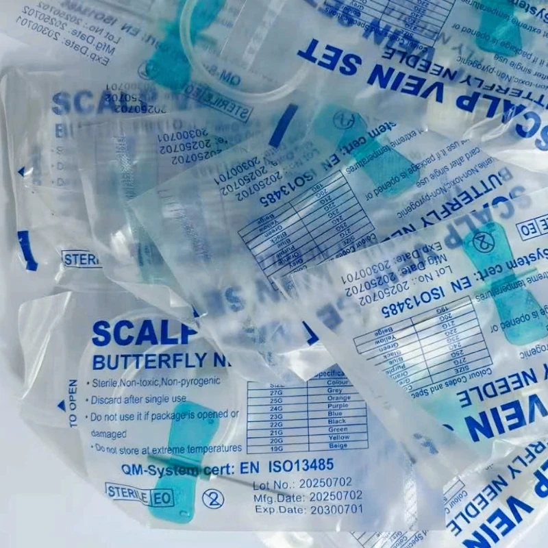100PCS Soft Wing Butterfly IV Infusion Needles Sterile Individually Packaged for Home Pet Care