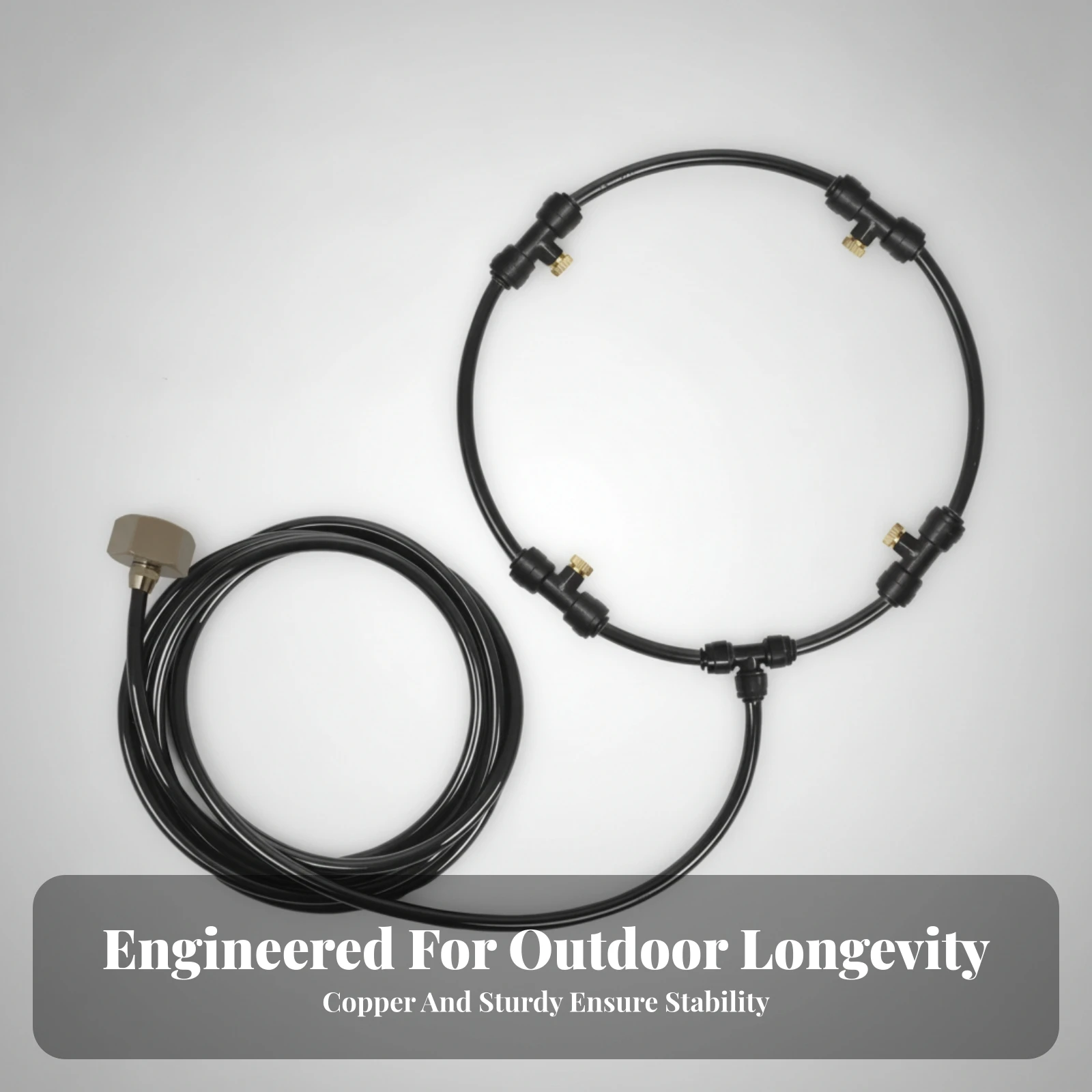 Fan Misting Collar Outdoor Fan Misting Kit Hardware Leak-Proof Long-Lasting for Patio, Garden