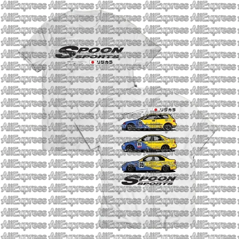 2026 Cycling Enthusiasts Fun Racing Printed Pattern Scooter Pure Cotton Summer Men's and Women's Same Short Sleeved T-shirt