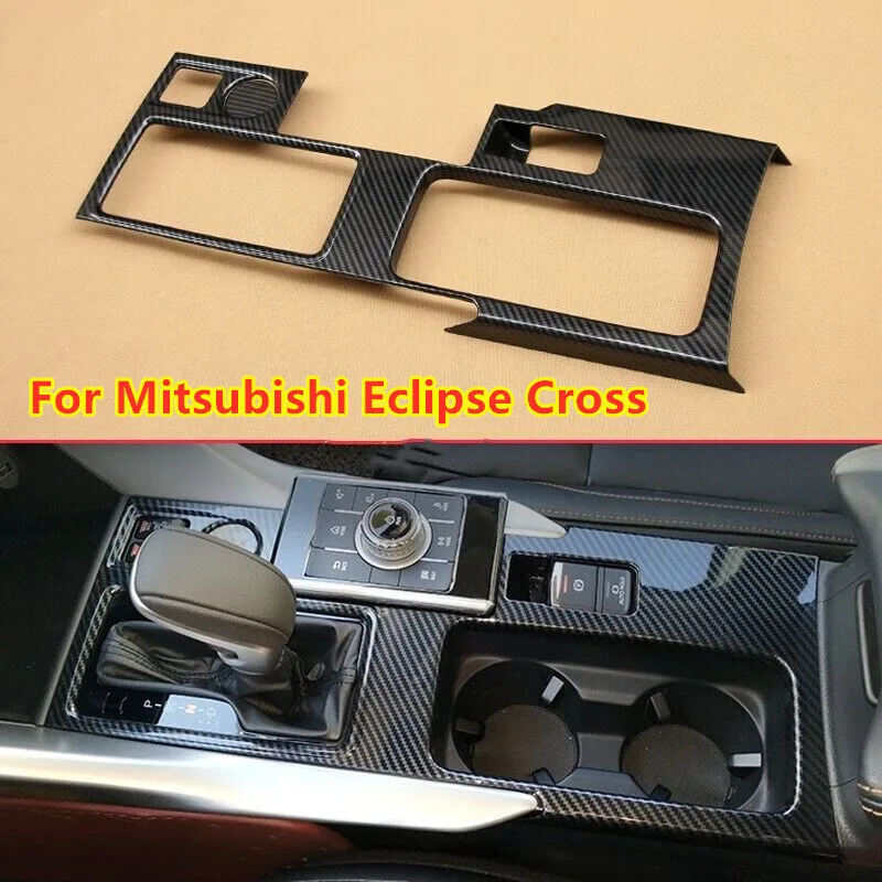 

For Mitsubishi Eclipse Cross Carbon Fiber Dashboard Gear Shift Panel Cover Trim