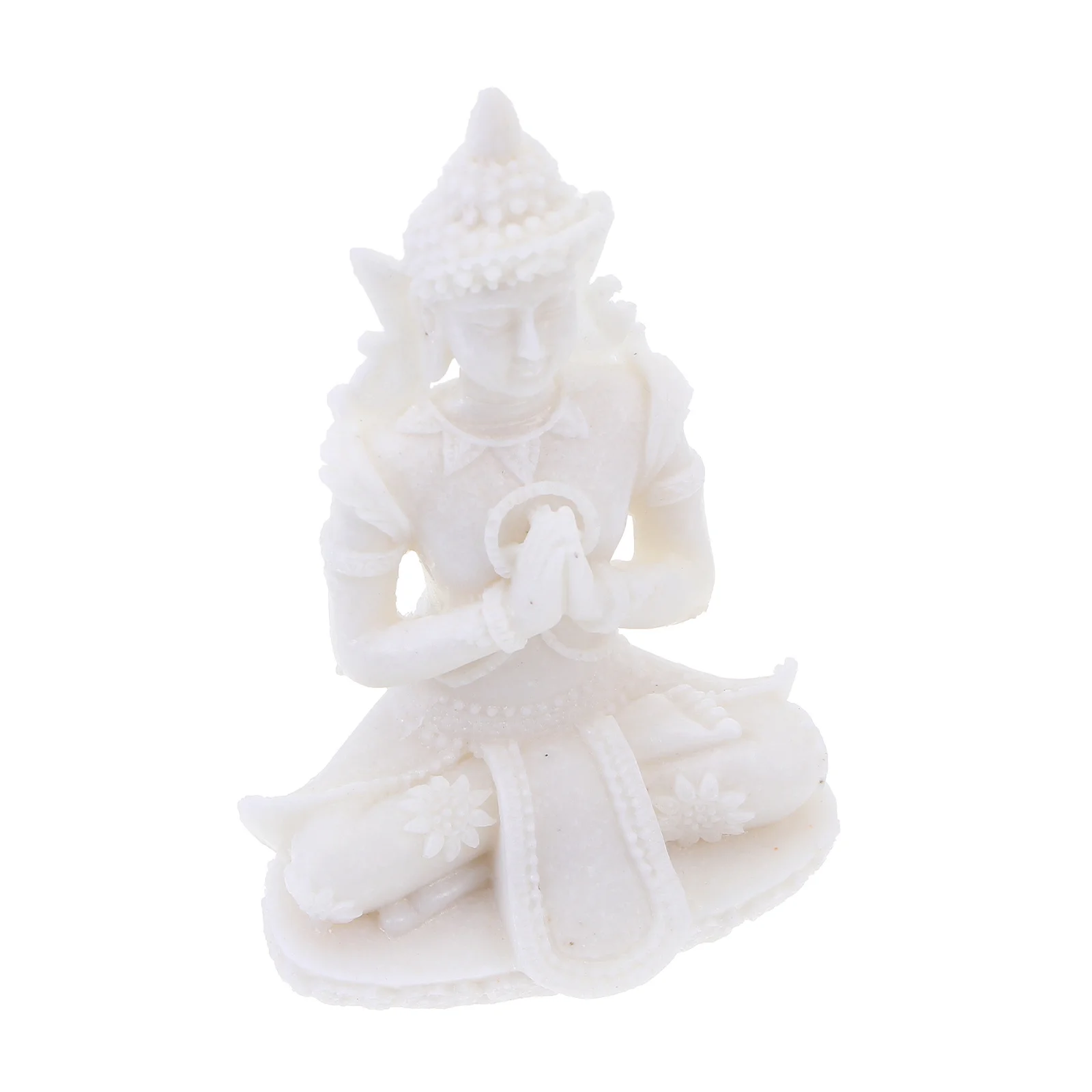 

Sandstone Buddha Sculpture Unique Hand Carved Ornament for Living Room Mantelpiece Tabletop Shelves Peaceful Mind