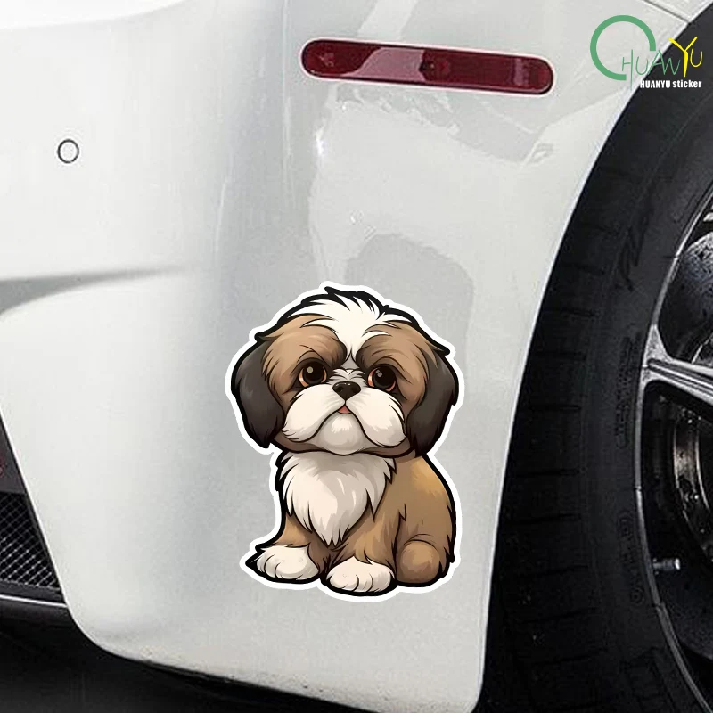 CUTE CHIBI SHIH TZU DOG Vinyl Car Sticker Decal Animal Decorative Car Sticker