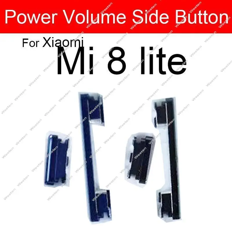 Power-Lautstärketaste für Xiaomi Mi 8 Mi 8 Se Mi 8 Lite/Jugendliche Ein Aus Power Volume Seitentaste Kleine Tasten Ersatz