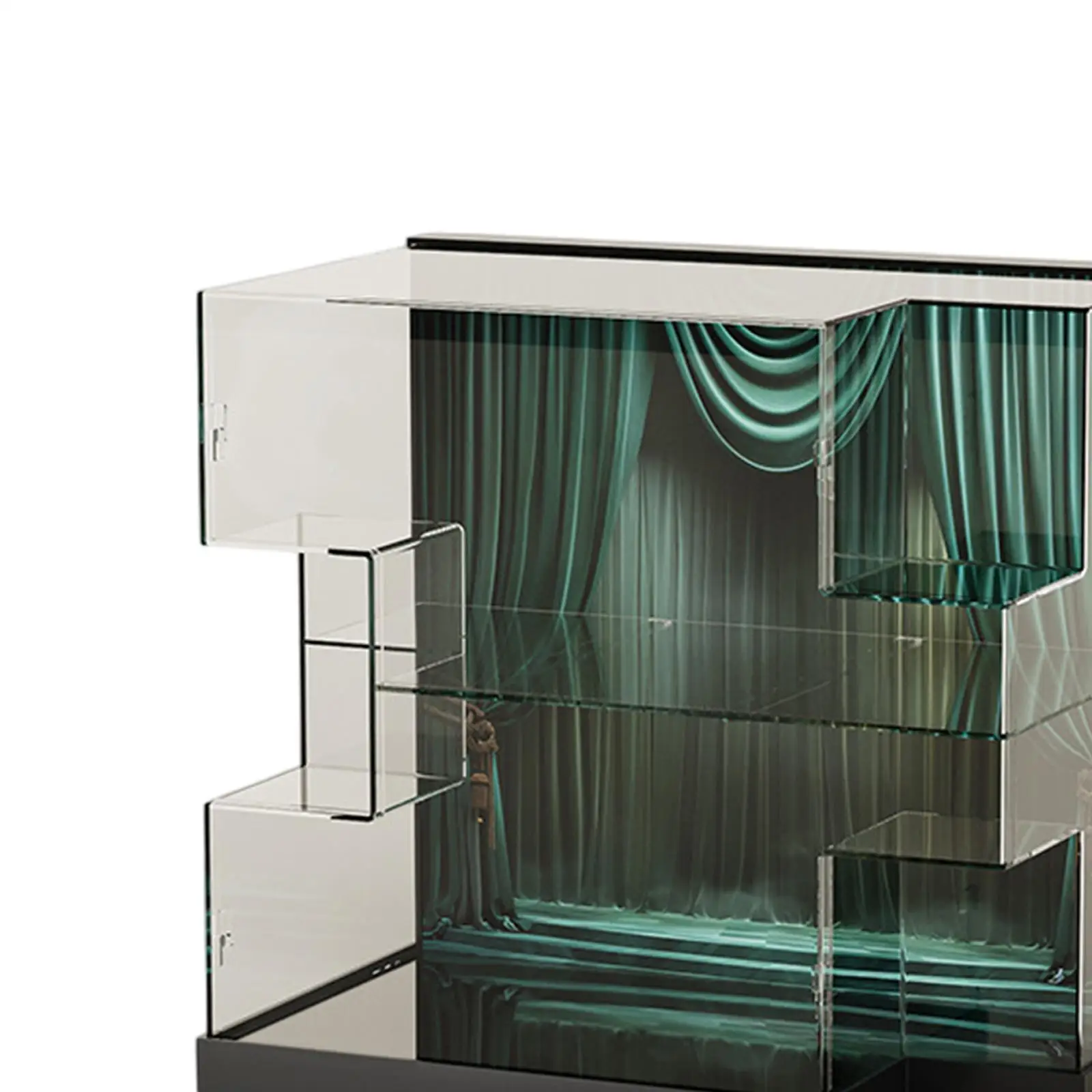 Espositore per figure Vetrina trasparente per mini giocattoli di gioielli da camera da letto