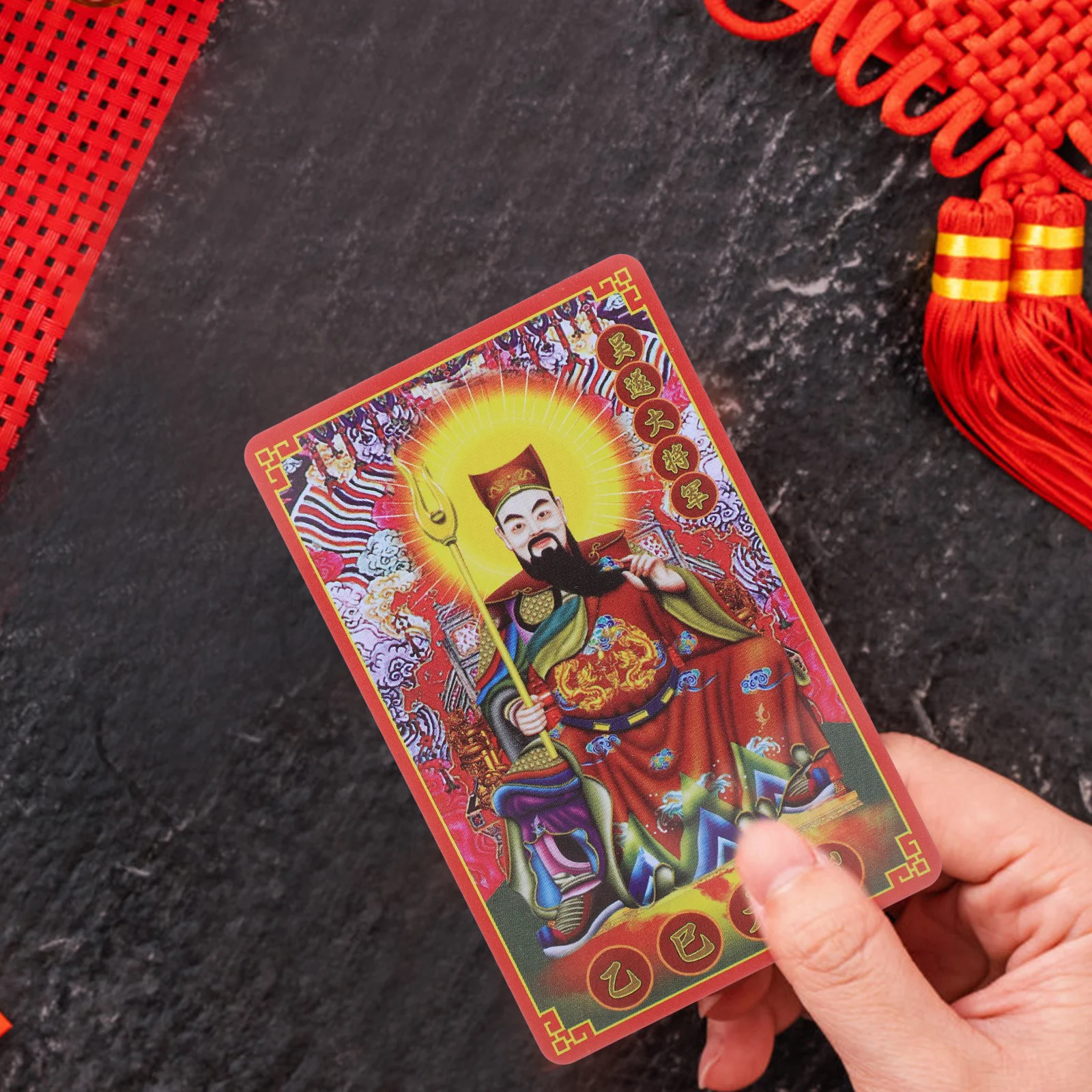 Year of Tai Sui and Snake Chinese Amulets Card Good Luck Wealth Protection Cards Plaque Fengshuis General Taisui