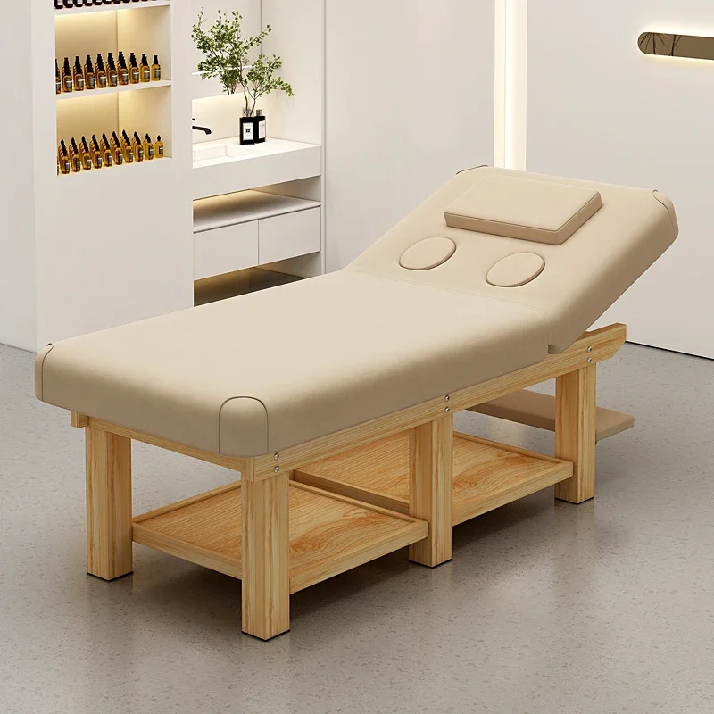 Mesas de Masaje multifunción de madera maciza, colocación de belleza, amasado, camas de Masaje tailandesas, muebles de salón de pedicura de pestañas, Cama Masaje FYMB