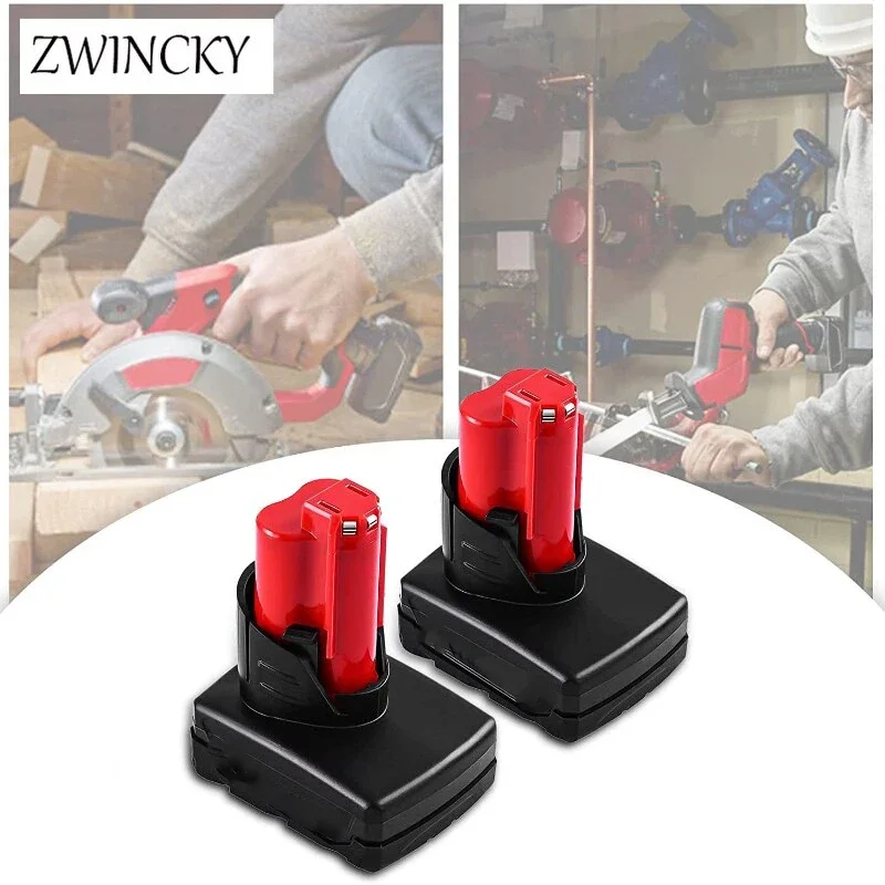 ZWINCKY M·12 Battery Plastic Case Box Parts (no battery cell ) For Milwaukee 12V 48-11-2411 M·12 Li-ion Battery Shell Housing