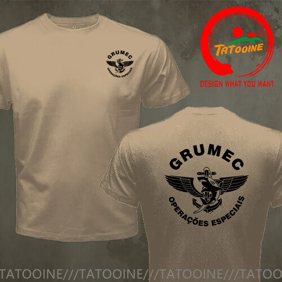 Brazilian Navies Combat Divers GRUMEC Special Forces T Shirt Men Fashion Trendy Casual Clothing Stylish Tops Tee Shirt Leisure