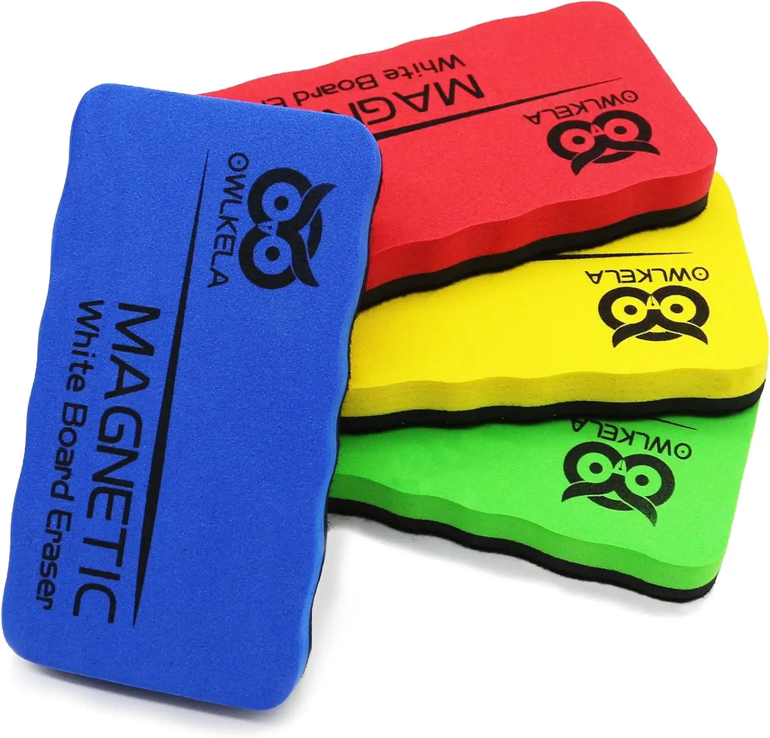 

Magnetic Whiteboard Eraser 4 Pack, Dry Erase Eraser for White Boards, Classroom Home Office
