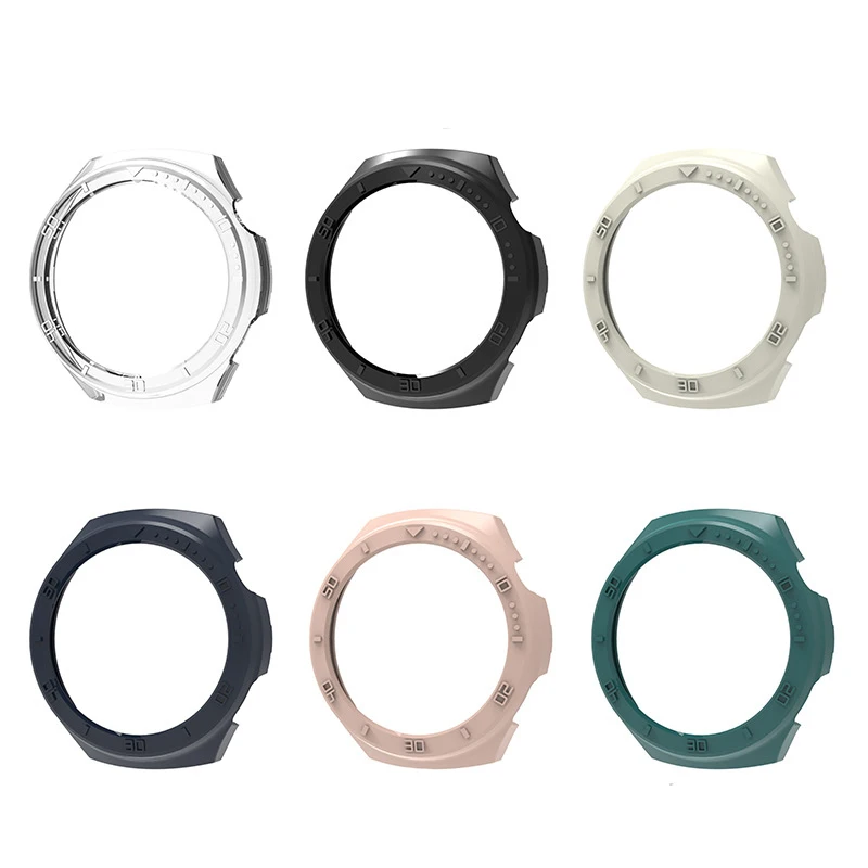 PC Hard Edge Shell Frame Protector Bezel Ring Case For Huawei Watch 4 Pro 48mm/46mm Protective Scale Cover Smart Accessories