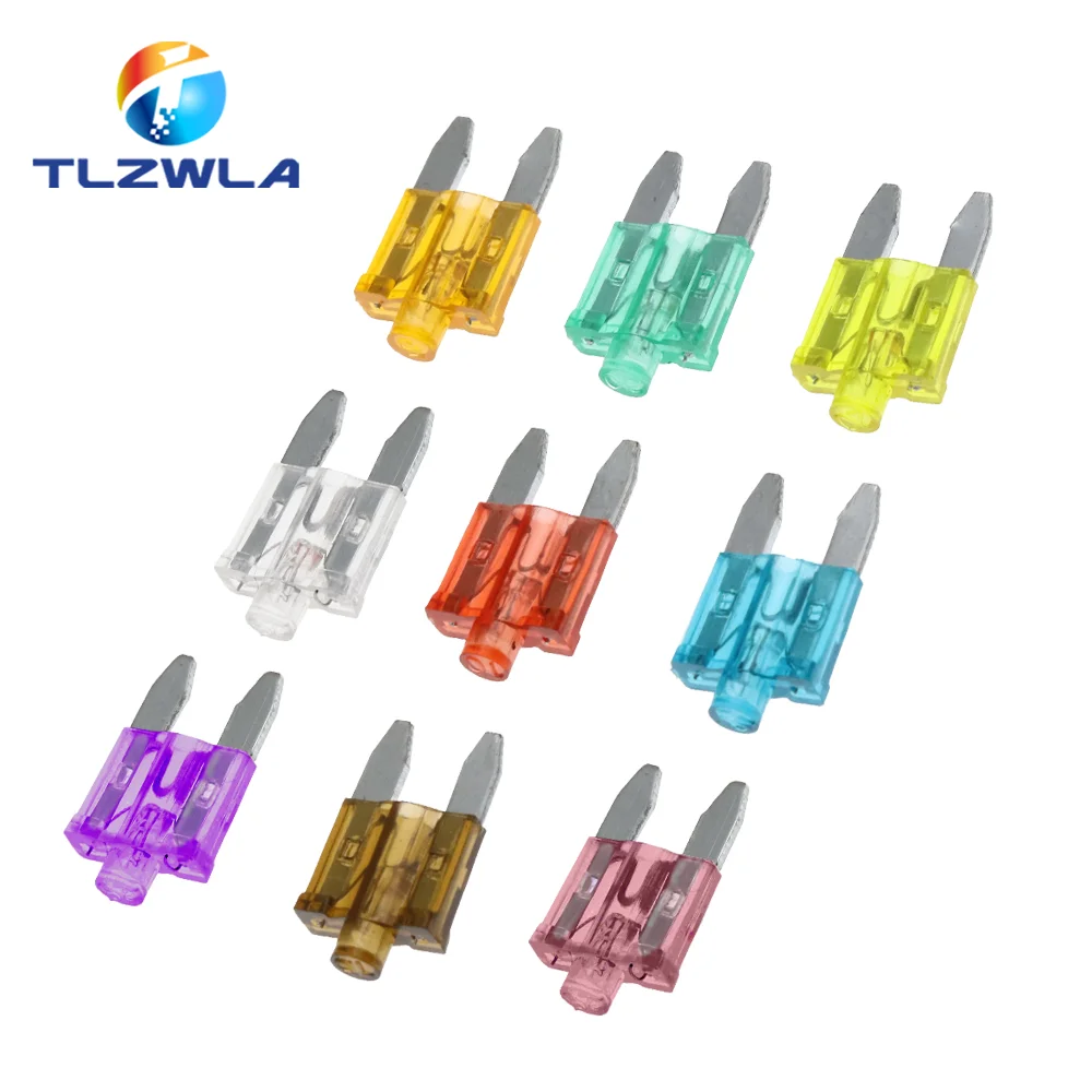 10PCS Small With Light With Fusing Indication Automobile Plug-in Fuse Small Sharp Foot Fuse For Automobile 5A ~ 40A