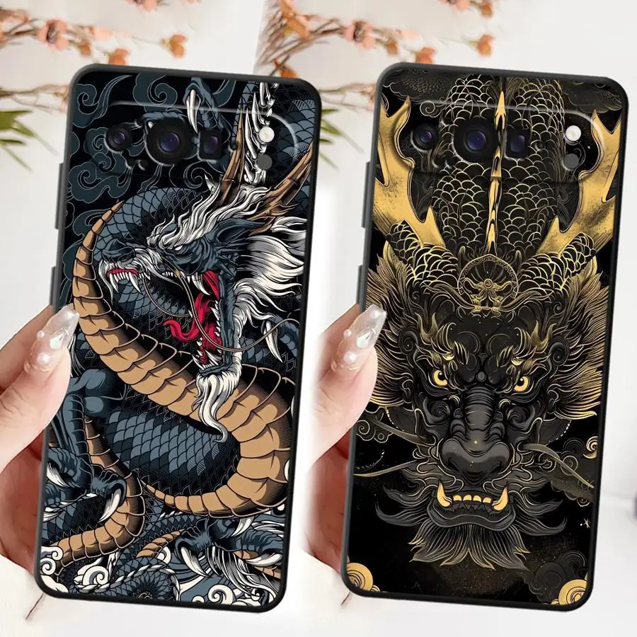 

Чехол для телефона Funda для Google Pixel 9a 6 7 8 Pro 8a 10 9 Pro XL 7a 6a Cool Flying Dragon