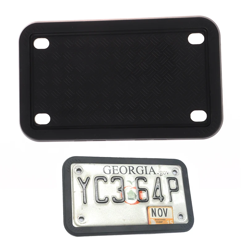 Motorcycle License Plate Frame Motorbike Universal Silicone Plate Protector Holder Bike Rear License Plate Tools ﻿