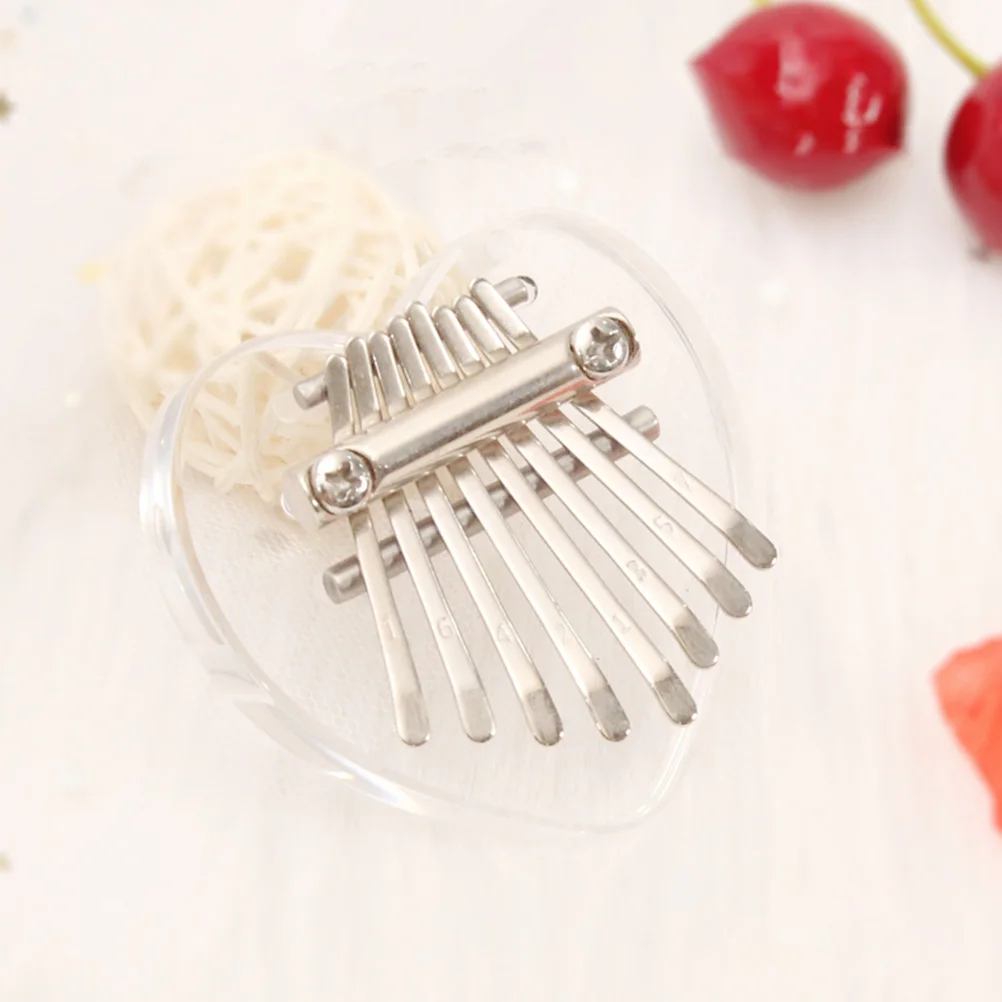 

Heart Shaped Acrylic Thumb Piano 21 Keys Kalimba for Beginners Small Musical Instrument Portable Kids Finger Piano Miniature