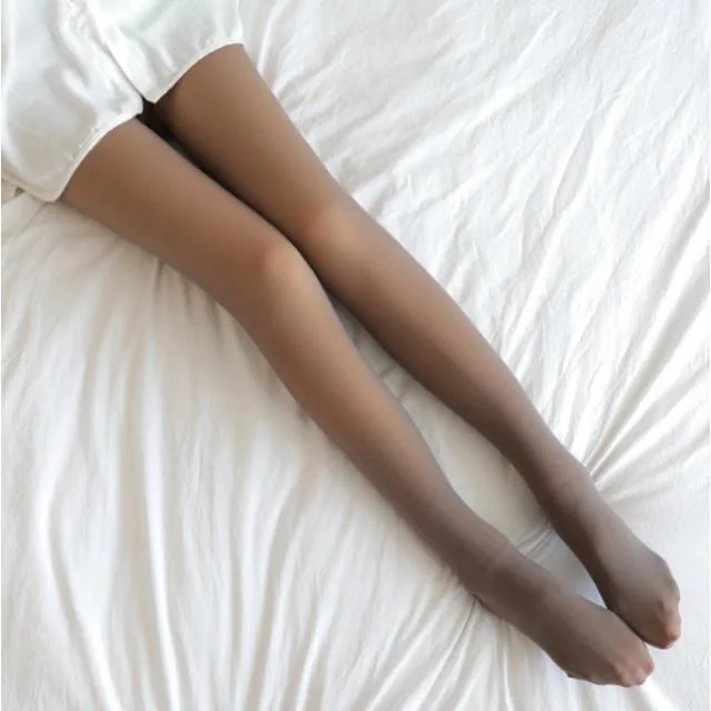 Thermische Kousen Vrouwen Fleece Gevoerde Panty Warme Winter Hoge Taille Sexy Doorschijnende Zwarte Panty Thermische Legging Panty Vrouwen