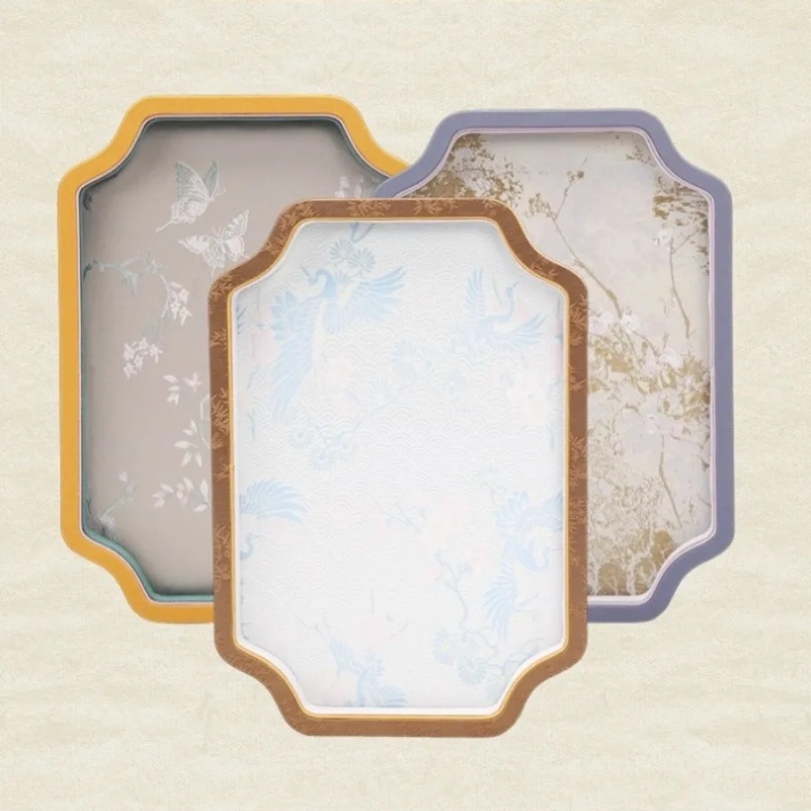 Traditional Chinese Trays Contemporary Trend Jewelry Trays Precious Stones Handicraft Embroidery Home Decor Tabletts ZY40TP