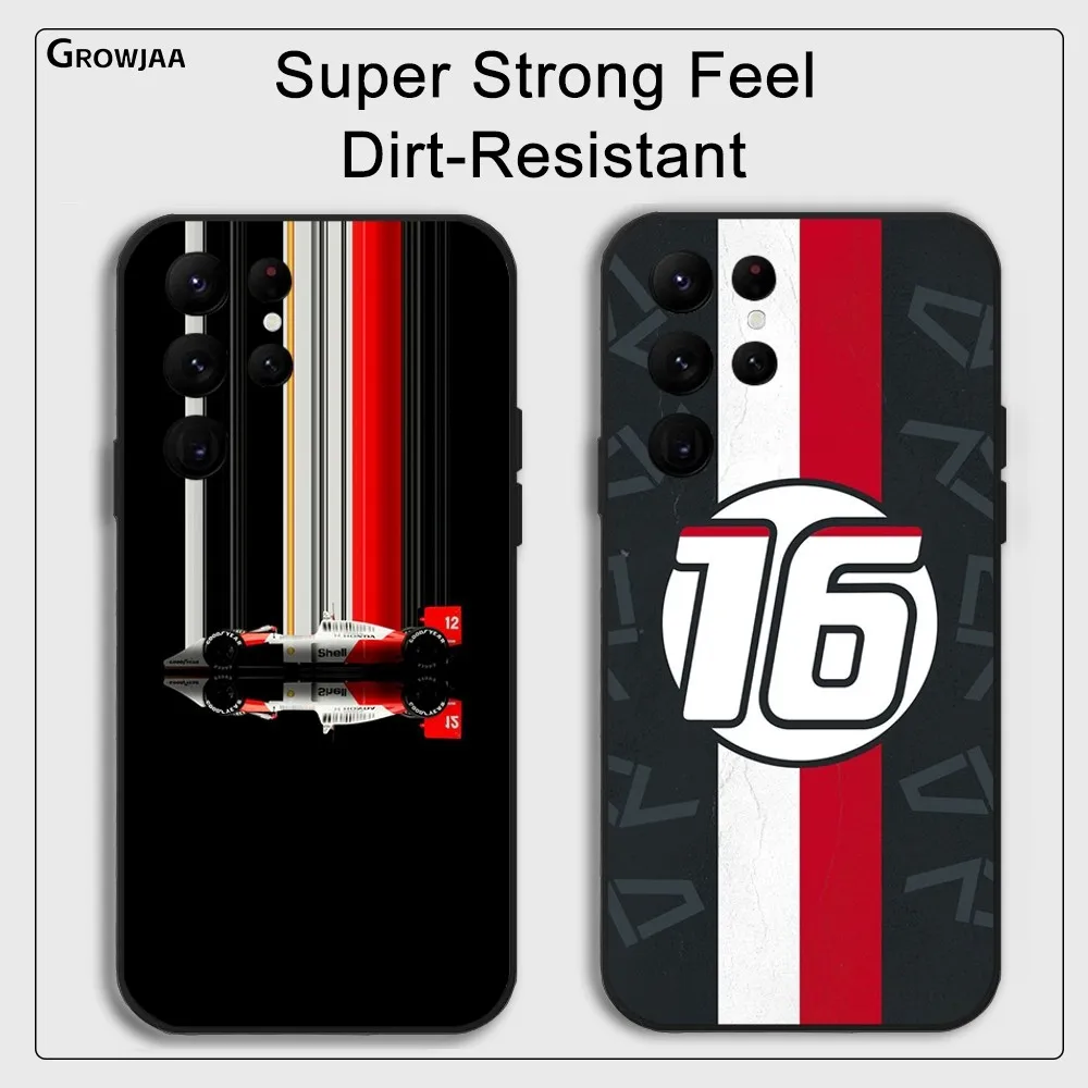 C-Charles Leclerc 16 Monaco Racer Phone Case for Samsung Galaxy S24 Ultra S22 S23 Ultra S21 S20 5G Protective Silicone TPU Funda